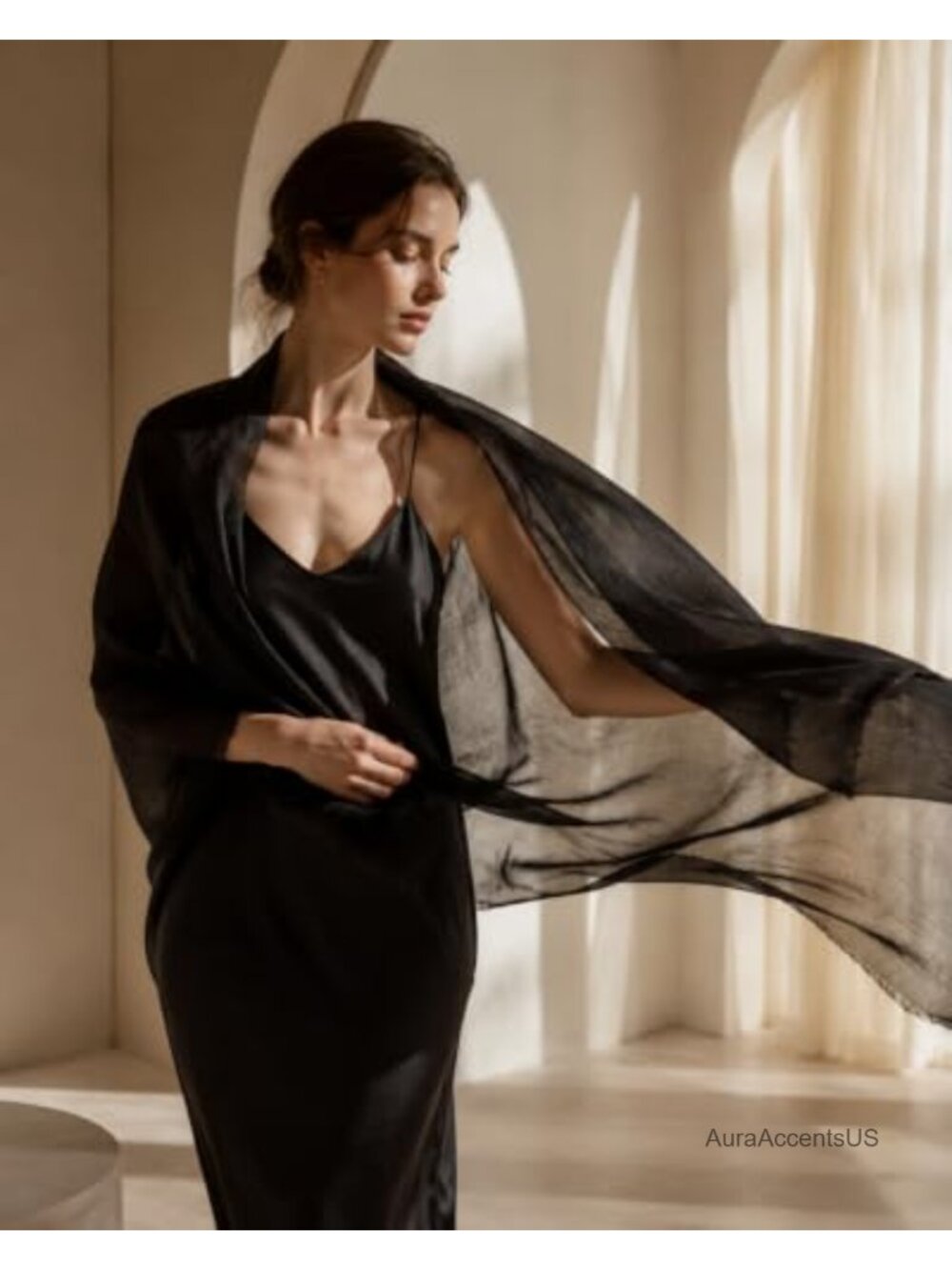 100% Cashmere Shawl Wrap Women Oversized Sheer Scarf All Seasons Gift Box - Picture 2 of 6